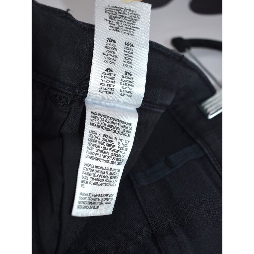 Mother NWT The Hustler Roller Sneak Jeans Wide Leg Not Today Satan Black Size 26 - Picture 11 of 15